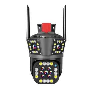 Vonkajšia inteligentná Wi-Fi bezpečnostná kamera s tromi objektívmi, detekciou pohybu a nočným videním, KE23-342 - Dekorácie