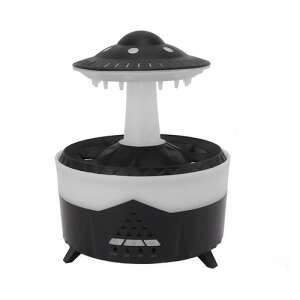 Difuzor de aromă negru în formă de OZN cu 7 lumini LED colorate - Difuzor