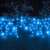Blue icicle Christmas lights, 500 LED, 25m, close-up