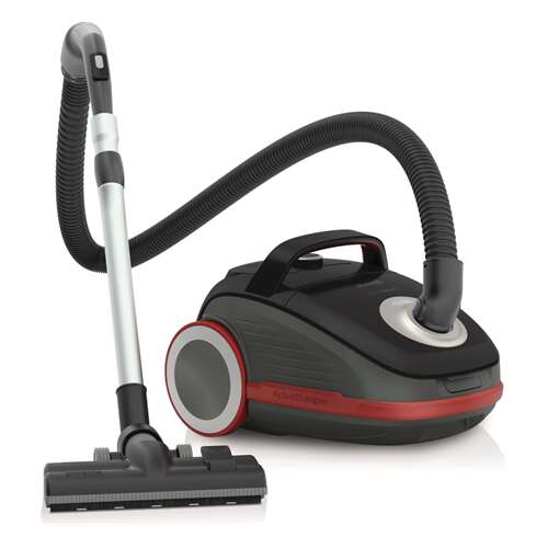 Gorenje VCEA22GPLBKCY vacuum cleaner, black and red, with hose and floor nozzle
