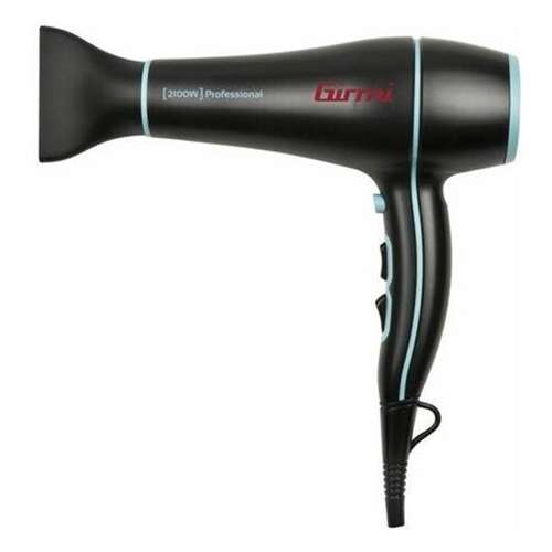 Suszarka do włosów Girmi PH46, czarna z niebieskimi akcentami