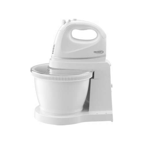 Hauser SM-930 Mikser s posudom 300W bijela, stojeći mikser s posudom, kuhinjski uređaj