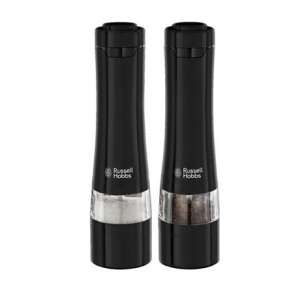 Russell Hobbs Fekete só- és borsőrlő, elektromos só- és borsőrlő készlet, konyhai eszközök - Russell Hobbs