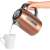 Sencor SWK 7002CO copper electric kettle, pouring hot water into a cup