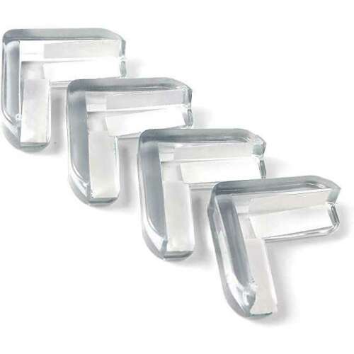 Set of 4 clear corner protectors for baby safety