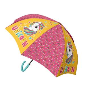 Daemi Unicorn Kids Umbrella, 48.5 cm, yellow and pink with unicorn print - Children's Umbrella