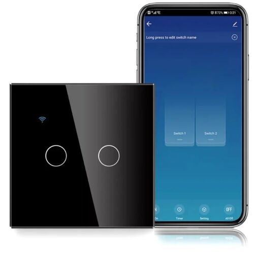 Întrerupător tactil inteligent iUni Smart WiFi cu interfață de aplicație pentru smartphone