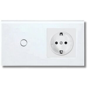 iUni White Glass Touch Light Switch and Socket - Light Switch