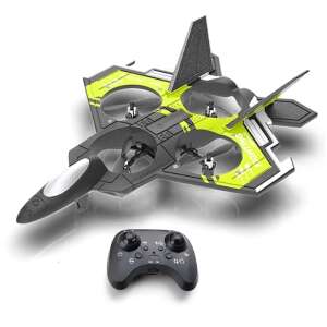 Avion iUni S98 cu telecomandă, verde, negru, avion de luptă, cu controler - IUni