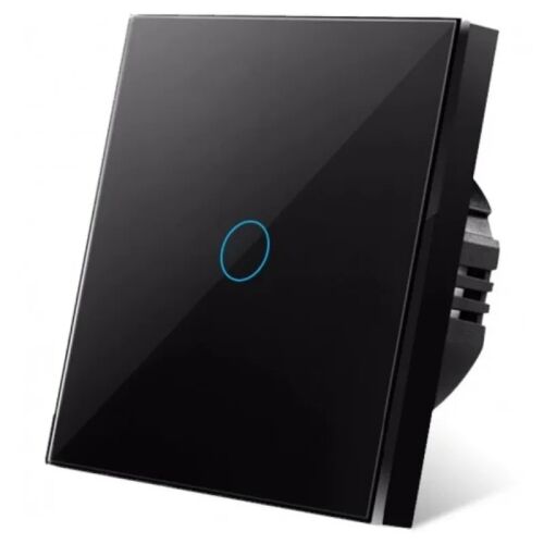 iUni 1F Touch Switch with Ladder Head, iUni 1F Cross Head, Tempered Glass, LED, Black 141384230