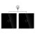 iUni 1F Touch Switch with Ladder Head, iUni 1F Cross Head, Tempered Glass, LED, Black 141384230