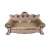 Purlov cat scratching sofa, beige, front view