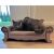 Purlov cat scratcher sofa with cat lying down