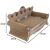 Dimensions of Purlov cat scratching sofa bed