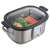 Sencor SPR 7200SS Slow Cooker, Lachs und Gemüse kochen, Glasdeckel, Edelstahlbasis, digitales Display, 8 Programme