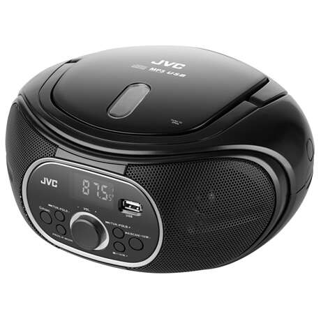 JVC RDE221B CD-s rádiómagnó, fekete
