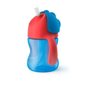 Philips Avent Bendy Straw Cup, blue and red, 200ml, for babies 9 months and up - Feeding