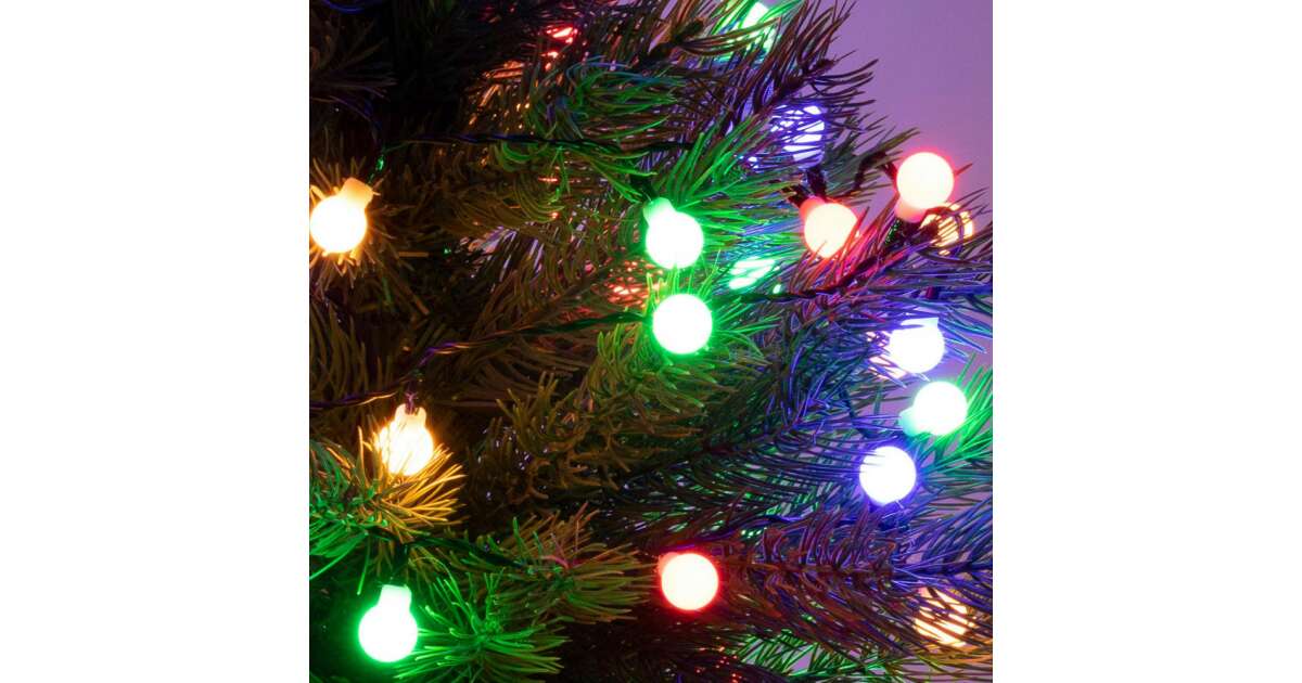 Acasa KII 200B/M LED sir de lumina cu bila, 16 m / 200 LED-uri colorate, lumina constanta, fir verde, adaptor de retea, design interior 39219618