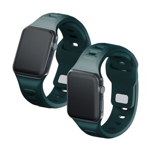3mk Sötétzöld Szilikon Apple Watch Szíj 42/44/45/49mm - Okosóra szíj