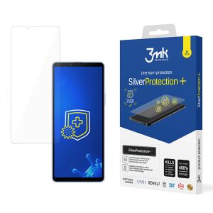 3mk SilverProtection+ antimikrobiális képernyővédő fólia Sony Xperia 10 VI-hez, véd a karcolások és baktériumok ellen - 3MK