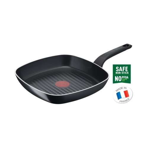 Tefal Simply Clean tiga grill, 28x26cm, antiaderentă, sigură, fără PFOA, fabricată în Franța