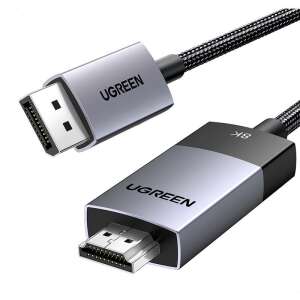 Ugreen DP115 DisplayPort-HDMI kábel, 8K 60Hz, 1 méter, fekete - DisplayPort átalakító