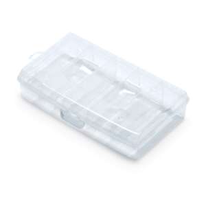 Transparent plastic storage box with 5 compartments, ideal for organizing small items - Tool & Part Organizer