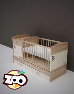 Todi Zoo kombi Kiságy #tölgy-bézs 70x120cm 30312424