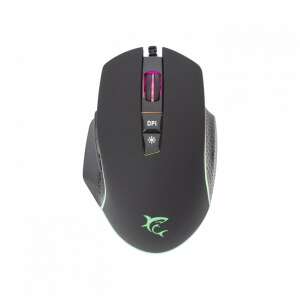 White Shark Gareth RGB Gaming Mouse, Black, Top View - Mouse
