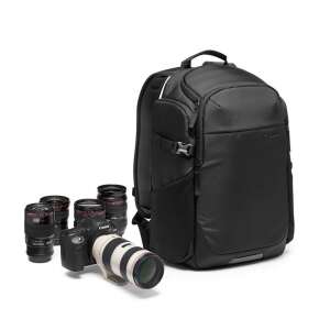 Plecak fotograficzny Manfrotto Advanced Befree III, czarny, z aparatem DSLR i obiektywami - Torba i futerał na aparat