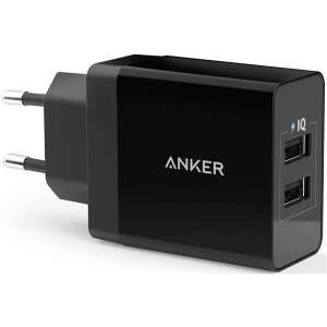 Anker powerport ii 2 sieťová nabíjačka, 2 porty, 24w usb, čierna - a2021l11 A2021L11 39222185 Sieťové zariadenia
