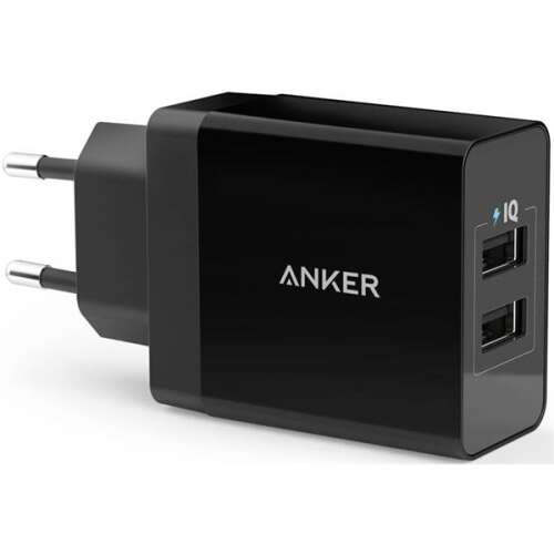 Anker powerport ii 2 încărcător de rețea, 2 porturi, 24w usb, negru - a2021l11 A2021L11 A2021L11
