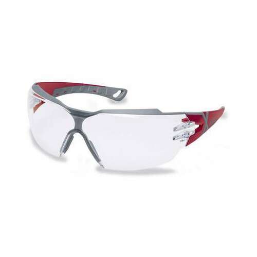 Uvex Pheos CX2 9198 védőszemüveg UV-védelemmel, piros és szürke kerettel