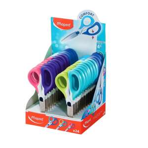 Maped Sensoft Asym 13 cm iskolai olló display - Vegyes (24 db) (484412)