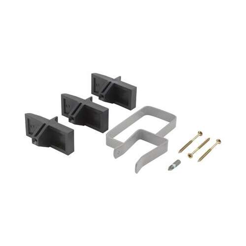 Wolfcraft Trockenbau-Fixiersatz 4040000, enthält 3 Kunststoffabstandshalter, 1 Metallhalterung, 1 Bit, 3 Holzschrauben