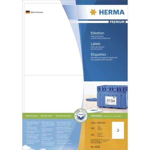 Etikety Herma Premium 210 x 148 mm pre laserové a atramentové tlačiarne, 400 etikiet v balení