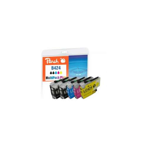 Cartușe de cerneală Peach B424 MultiPack Plus, negru, cyan, magenta, galben