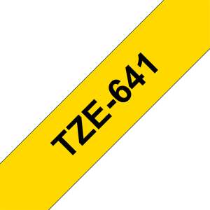 Bandă Brother tze-641, galben pe negru, laminată, 18mm 0.7", 8 metri TZE641 39222980 Mașini de etichetat și benzi