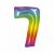 Regenbogen Folienballon Nummer 7