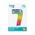 Verpackter Regenbogen Folienballon Nummer 7, 76cm