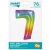 Regenbogenfarbener Folienballon, 76 cm - Zahl 7 108758480