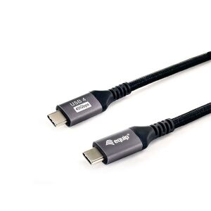 Kabel Equip USB4 Gen 3x2 Typu C, 2m, widok pod kątem - Kabel USB