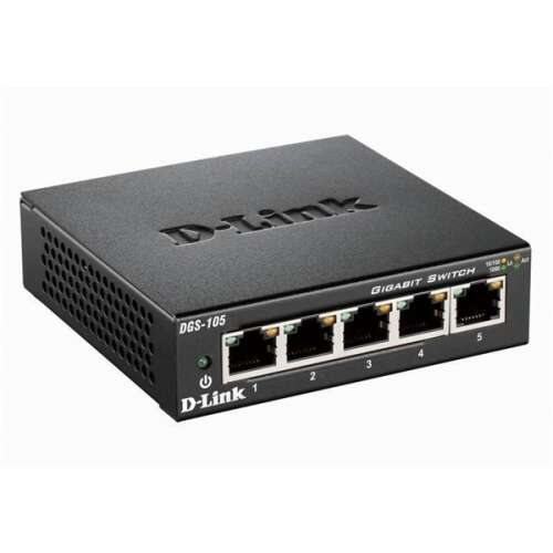D-Link DGS-105/E Switch 5x1000Mbps w metalowej obudowie desktop