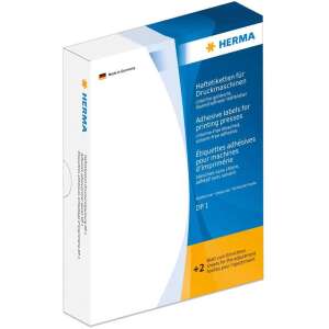 Etichete rotunde Herma DP1 de 19 mm pentru prese de imprimare, 10000 etichete pe pachet, albe, albite fără clor, adeziv fără solvent - Etichete