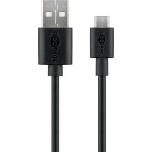 Cablu Goobay USB-A la Micro USB, negru, 1 metru - Cabluri de date