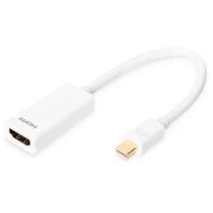 DIGITUS Mini DisplayPort auf HDMI Adapterkabel, 0,15m, Weiß - DisplayPorts