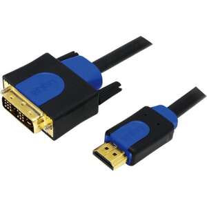 LogiLink CHB3102 HDMI-DVI-D átalakító kábel, 2 méter, fekete és kék - HDMI kábel