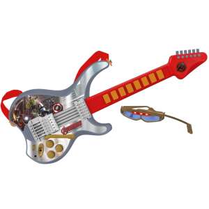 Reig 5016570 Avengers electric guitar with glasses, a fun toy for kids who love music and the Avengers - Toy Instrument