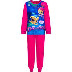 Pijamale pentru fete Shimmer & Shine, cu mâneci lungi, roz, cu un top albastru cu personajele Shimmer și Shine, perfect pentru culcare - Pijamale pentru copii, cămăși de noapte