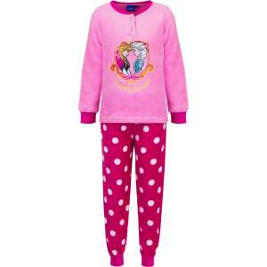 Pijamale Frozen cu mâneci lungi pentru fete, roz cu buline albe, mărime 7 ani - Pijamale pentru copii, cămăși de noapte